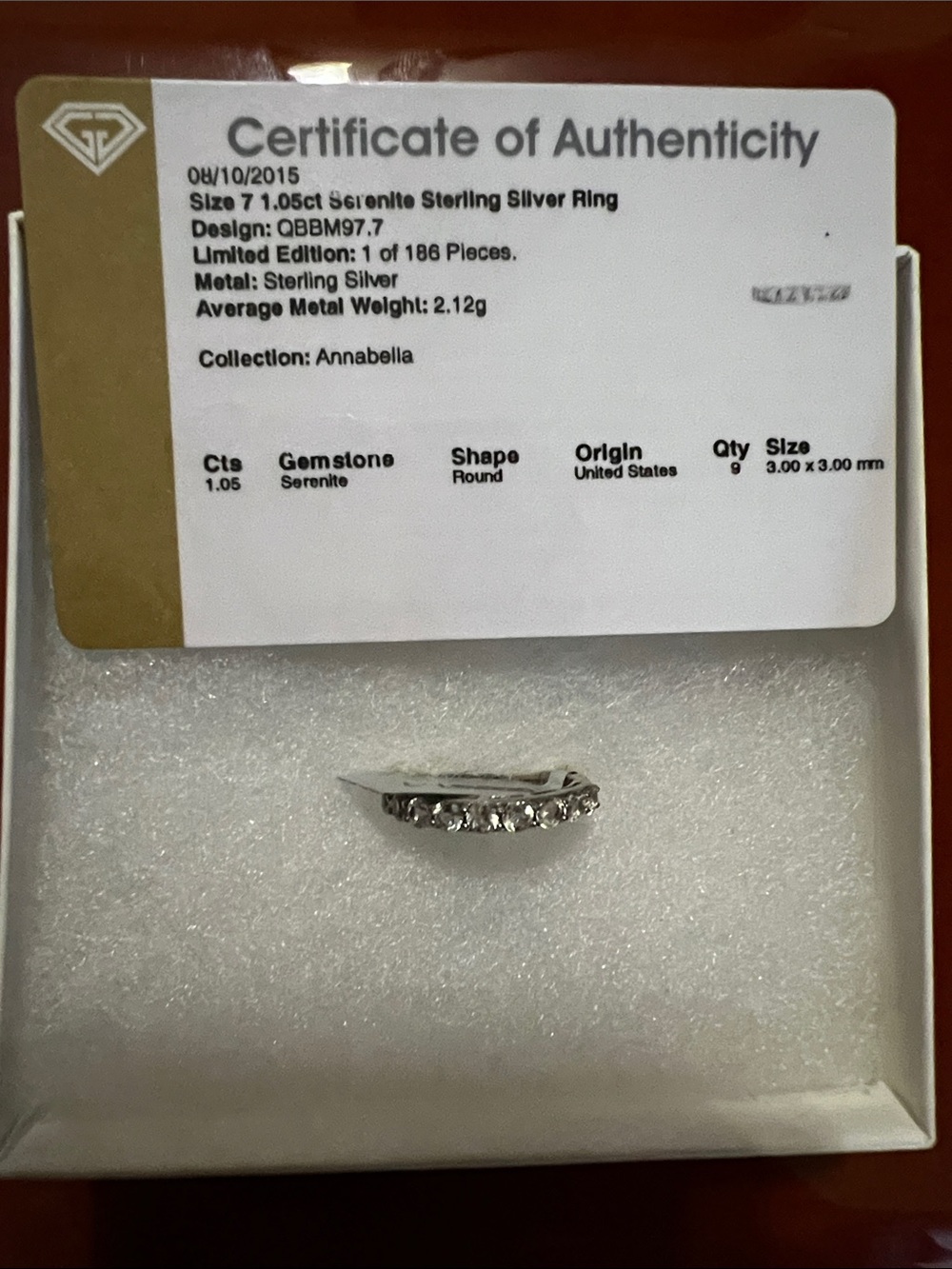 Annabella Sterling Silver Ring with Clear Sparkling Stones